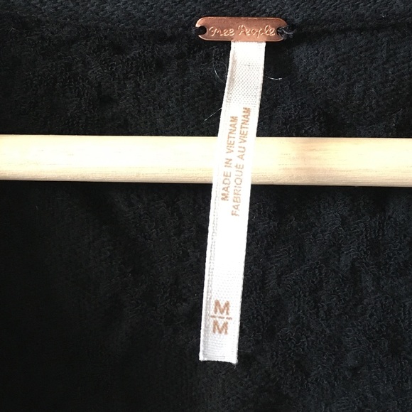 Free People Black Gemma Puff Sleeve Henley Medium - Picture 4 of 4